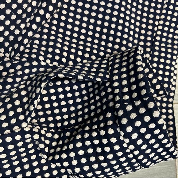 NWT Polka Dot Gingham Mid Rise 3.5” Short British Khaki Navy Blue White 6 - Picture 8 of 10